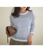 【アンフィーロ 自由区/UNFILO】のシアーフォルムニット ボーダー 人気、トレンドファッション・服の通販 founy(ファニー) ファッション Fashion レディースファッション Fashion for Women トップス・カットソー Cut & Sew Tops ニット Knit Tops & Sweaters ウォッシャブル Machine Washable シアー Sheer, See-Through セーター Sweater, Knitwear フォルム Silhouette, Form ボーダー Border, Stripe 夏 Summer 抗菌 Antibacterial, Bacteria-Resistant 春 Spring S/S・春夏 SS, Spring/Summer, Warm Season thumbnail オフ×ネイビー|ID: prp329100004892012 ipo3291000000036567169