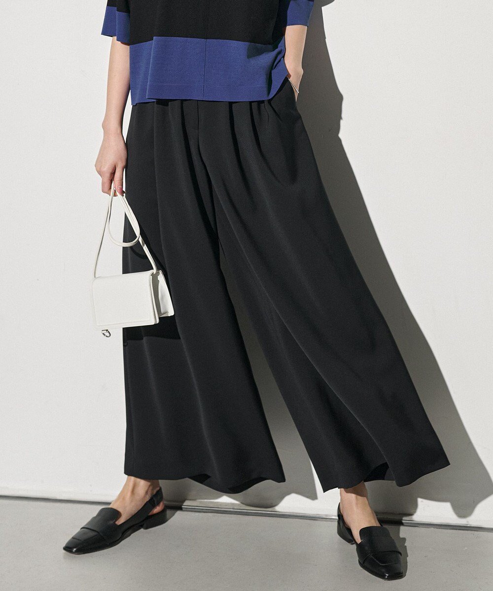【アイシービー/iCB】の【先行予約】 ドレープツイル ボリュームワイドパンツ インテリア・キッズ・メンズ・レディースファッション・服の通販 founy(ファニー) 　ファッション　Fashion　レディースファッション　Fashion for Women　パンツ　Pants & Trousers　ウォッシャブル　Machine Washable　春　Spring　吸水　Absorbent, Quick-Dry　軽量　Lightweight, Ultra Light　ツイル　Twist, Twisted Detail　ドレープ　Drape, Draping Fabric　ワイド　Wide, Wide Fit　S/S・春夏　SS, Spring/Summer, Warm Season　夏　Summer　2026年　2026　ブラック|ID: prp329100004892091 ipo3291000000036567782
