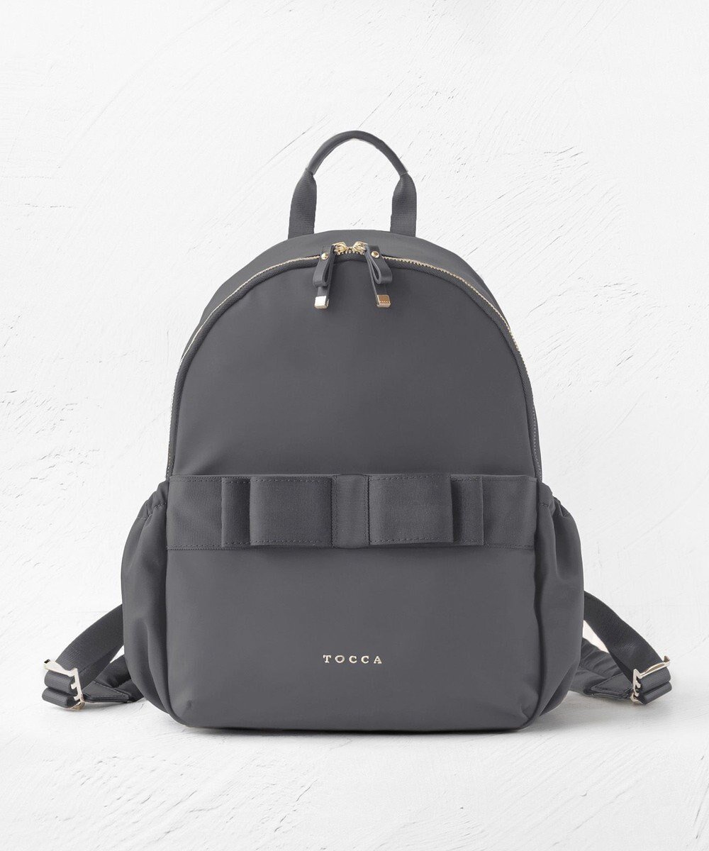 【トッカ/TOCCA】のRIBBON BRICK BACKPACK バックパック インテリア・キッズ・メンズ・レディースファッション・服の通販 founy(ファニー) 　ファッション　Fashion　レディースファッション　Fashion for Women　バッグ　Bags　ジップ　Zip, Zipper　財布　Wallet, Purse　フロント　Front, Front Design　ポケット　Pocket, Pocket Detail　メタル　Metal, Metal Parts　モチーフ　Motif, Design Theme　リボン　Ribbon, Bow　リュック　Backpack, Rucksack　旅行　Travel　エレガント 上品　Elegant　ビジネス 仕事 通勤　Business / Work / Commuting　[新色]ライトグレー系|ID: prp329100004892180 ipo3291000000036568474
