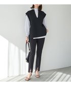 【アンフィーロ 自由区/UNFILO】のフロントスリットパンツ 人気、トレンドファッション・服の通販 founy(ファニー) ファッション Fashion レディースファッション Fashion for Women パンツ Pants & Trousers おすすめ Recommended / Our Picks ストレッチ Stretch, Stretchy Fabric スリット Slit, Slit Detail ダブル Double, Double-Breasted エレガント 上品 Elegant 夏 Summer 春 Spring S/S・春夏 SS, Spring/Summer, Warm Season thumbnail ブラック|ID: prp329100004895575 ipo3291000000036598794