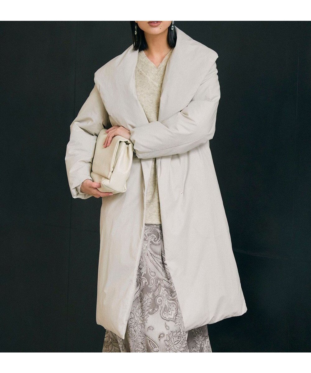 【アイシービー/iCB】の【撥水加工】ADS ダウン ショールカラーロングコート インテリア・キッズ・メンズ・レディースファッション・服の通販 founy(ファニー) 　ファッション　Fashion　レディースファッション　Fashion for Women　アウター　Coat / Outerwear Collection　コート・ロングコート・ピーコート　Long Coats, Peacoats & More　レディースジャケット・軽アウター　Jackets　コーティング　Coating, Coated Finish　ジャケット　Jacket, Outerwear　スーツ　Suit, Formalwear　タフタ　Taffeta, Structured Fabric　ダウン　Down, Puffer　ダブル　Double, Double-Breasted　バランス　Balance, Style Balance　ポケット　Pocket, Pocket Detail　防寒　Cold Protection, Winter-Ready　ロング　Long, Long-Length　A/W・秋冬　Autumn/Winter　エレガント 上品　Elegant　ビジネス 仕事 通勤　Business / Work / Commuting　2025年　2025　2025-2026秋冬・A/W　Autumn/Winter 2025–26 AW25–26　トープ系|ID: prp329100004895585 ipo3291000000036598883