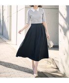 【エニィ スィス/any SiS】の【好印象企画】襟配色ニット×タックスカートセット グレー×スレート|ID: prp329100004895588 ipo3291000000036598898