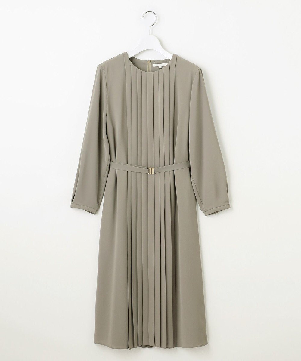 【自由区/JIYU-KU】の【大好評アイテム・新色追加・1枚でサマになる】ライトサテン ワンピース インテリア・キッズ・メンズ・レディースファッション・服の通販 founy(ファニー) 　ファッション　Fashion　レディースファッション　Fashion for Women　ワンピース　Dresses　サテン　Satin, Glossy Fabric　ストレッチ　Stretch, Stretchy Fabric　ドット　Polka Dot, Dot Pattern　ドレープ　Drape, Draping Fabric　フロント　Front, Front Design　プリーツ　Pleats, Pleated　モチーフ　Motif, Design Theme　無地　Plain, Solid Color　A/W・秋冬　Autumn/Winter　S/S・春夏　SS, Spring/Summer, Warm Season　おすすめ　Recommended / Our Picks　夏　Summer　セレモニー　Ceremony　ビジネス 仕事 通勤　Business / Work / Commuting　モカ|ID: prp329100004895599 ipo3291000000036598993