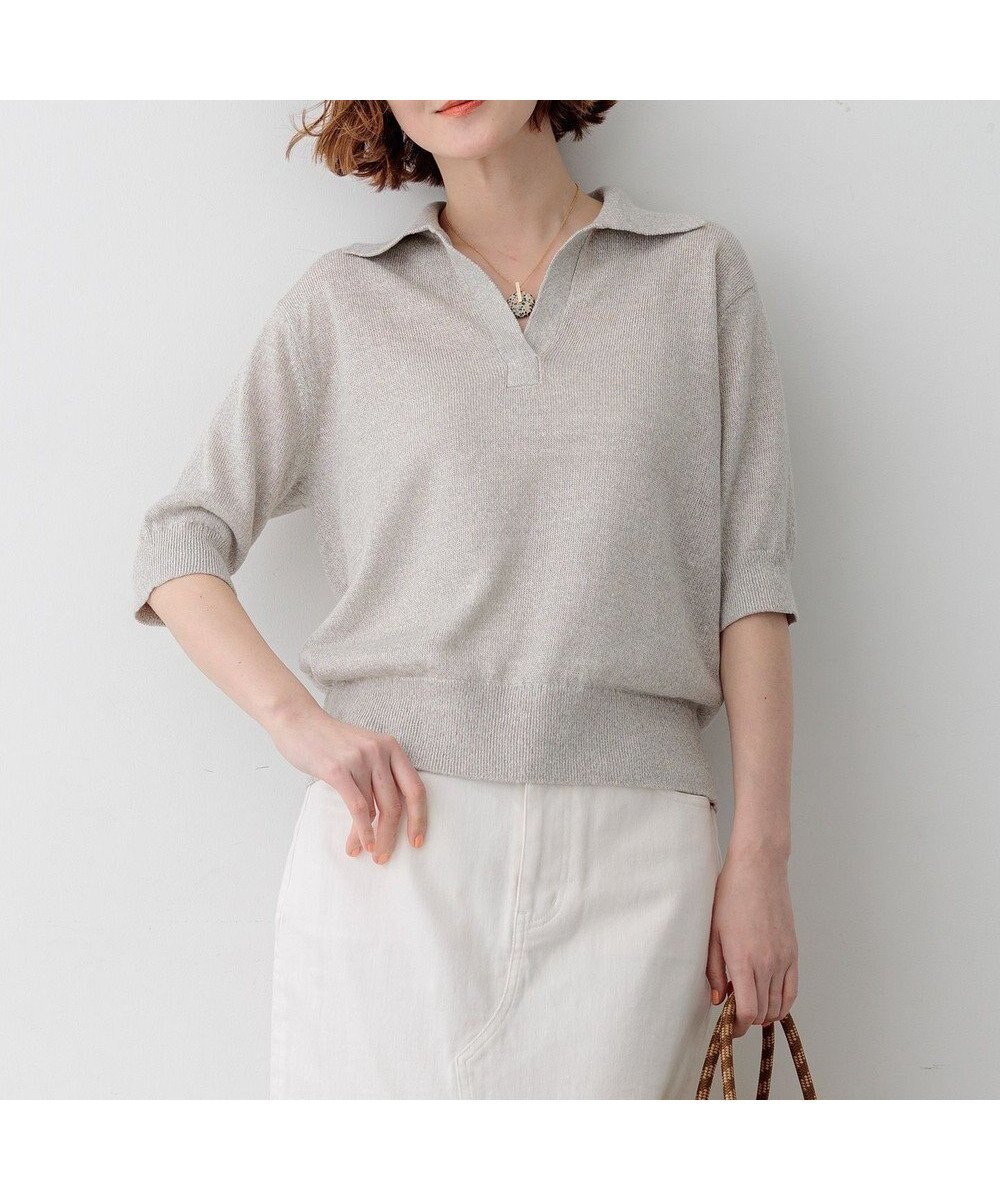 【23区/NIJYUSANKU】の【CanCam掲載】ピュアリネン スキッパー ポロニット インテリア・キッズ・メンズ・レディースファッション・服の通販 founy(ファニー) 雑誌掲載アイテム Magazine Picks & Fashion Features ファッション雑誌 Fashion Magazines キャンキャン CanCam ファッション Fashion レディースファッション Fashion for Women トップス・カットソー Cut & Sew Tops ニット Knit Tops & Sweaters インナー Innerwear 春 Spring 4月号 April Issue シンプル Simple, Minimal スキッパー Skipper, Open Collar スラックス Slacks, Dress Pants スリーブ Sleeve, Long Sleeve / Short Sleeve セーター Sweater, Knitwear 雑誌 Magazine, Fashion Magazine デニム Denim, Jeans Material リネン Linen, Linen Fabric S/S・春夏 SS, Spring/Summer, Warm Season 夏 Summer 2026年 2026 ベージュ系|ID: prp329100004898207 ipo3291000000036642772