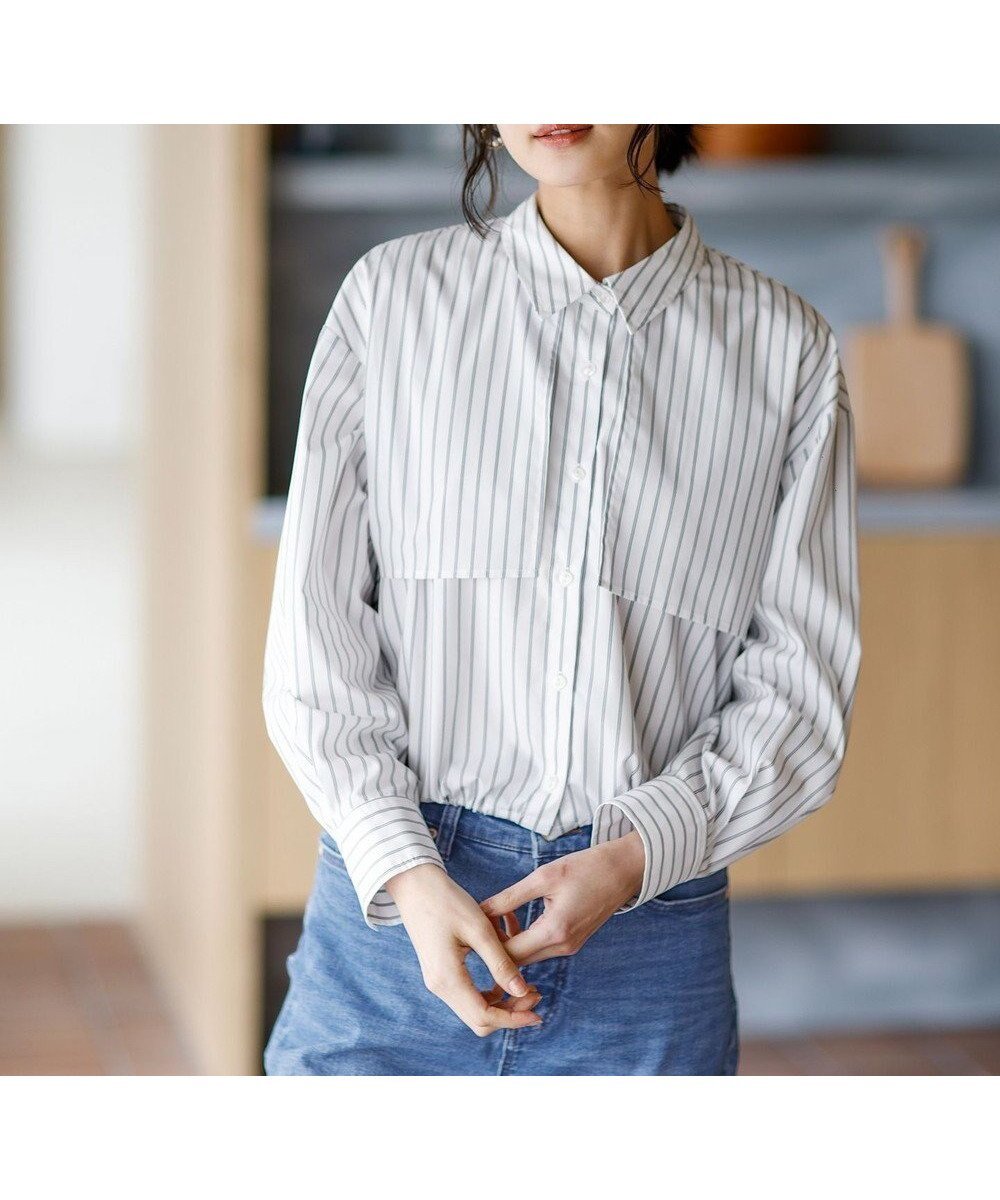 【エニィ スィス/any SiS】のクロップドヨークハオリ シャツ インテリア・キッズ・メンズ・レディースファッション・服の通販 founy(ファニー) ファッション Fashion レディースファッション Fashion for Women トップス・カットソー Cut & Sew Tops シャツ・ブラウス・オフィスカジュアル Elegant Blouses & Button-Ups インナー Innerwear 春 Spring ギャザー Gathered, Ruffled サテン Satin, Glossy Fabric ストライプ Stripe, Striped Pattern ストレッチ Stretch, Stretchy Fabric タンク Tank Top, Sleeveless Top トレンド Trend, Trending Now バランス Balance, Style Balance バルーン Balloon, Balloon Silhouette ヨーク Yoke, Yoke Design S/S・春夏 SS, Spring/Summer, Warm Season おすすめ Recommended / Our Picks 夏 Summer 新作・新入荷 New Arrivals / New In ビジネス 仕事 通勤 Business / Work / Commuting オフストライプ|ID: prp329100004898258 ipo3291000000036643231