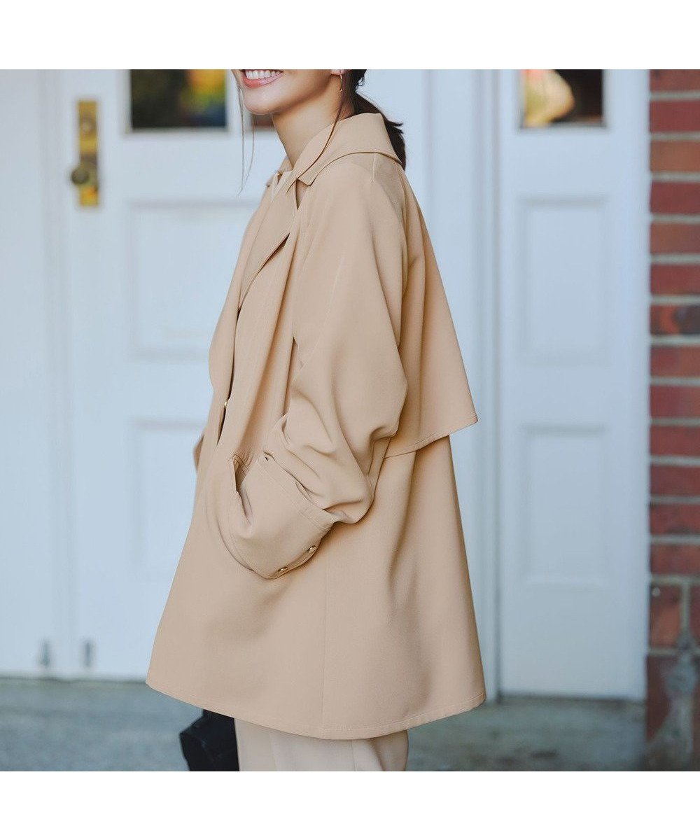【エニィ スィス/any SiS】の【2WAY】エレカジストレッチミドルトレンチ コート インテリア・キッズ・メンズ・レディースファッション・服の通販 founy(ファニー) 　ファッション　Fashion　レディースファッション　Fashion for Women　アウター　Coat / Outerwear Collection　コート・ロングコート・ピーコート　Long Coats, Peacoats & More　レディースジャケット・軽アウター　Jackets　トレンチコート / 春秋の定番アウター　Trench Coats　春　Spring　カフス　Cuff Design　ジャケット　Jacket, Outerwear　ストレッチ　Stretch, Stretchy Fabric　デニム　Denim, Jeans Material　ドット　Polka Dot, Dot Pattern　バランス　Balance, Style Balance　ボトム　Bottoms, Lower Wear　ポケット　Pocket, Pocket Detail　ミドル　Middle Length, Mid Height　ヨーク　Yoke, Yoke Design　S/S・春夏　SS, Spring/Summer, Warm Season　おすすめ　Recommended / Our Picks　夏　Summer　セレモニー　Ceremony　新作・新入荷　New Arrivals / New In　ベージュ|ID: prp329100004899404 ipo3291000000036656631