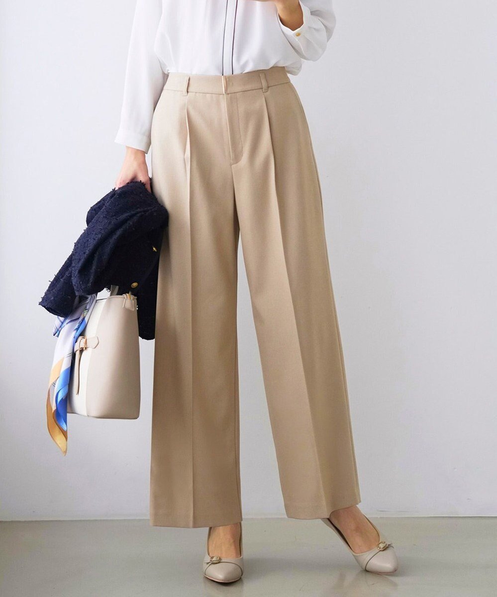 【エニィ スィス/any SiS】の褒めらレディストレッチ ワイドパンツ インテリア・キッズ・メンズ・レディースファッション・服の通販 founy(ファニー) 　ファッション　Fashion　レディースファッション　Fashion for Women　パンツ　Pants & Trousers　春　Spring　カットソー　Cut and Sewn Top　ジャケット　Jacket, Outerwear　ストレッチ　Stretch, Stretchy Fabric　ストレート　Straight, Straight Cut　センター　Center, Center Line　フロント　Front, Front Design　ポケット　Pocket, Pocket Detail　ワイド　Wide, Wide Fit　S/S・春夏　SS, Spring/Summer, Warm Season　おすすめ　Recommended / Our Picks　夏　Summer　新作・新入荷　New Arrivals / New In　ベージュシャンブレー|ID: prp329100004899443 ipo3291000000036656921