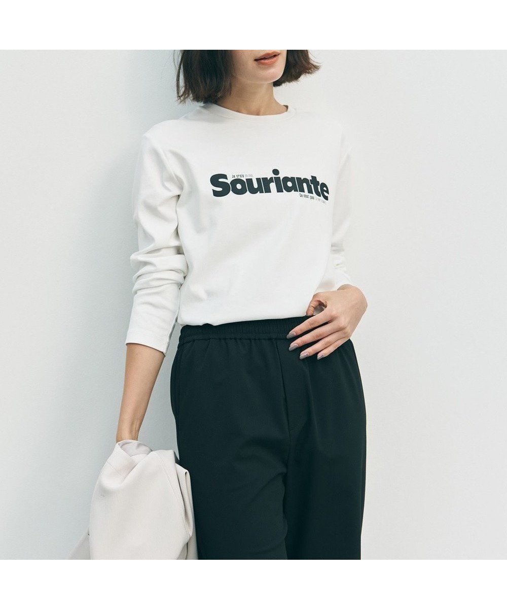 【アンフィーロ 自由区/UNFILO】のコットンスムース グラフィックT インテリア・キッズ・メンズ・レディースファッション・服の通販 founy(ファニー) 　ファッション　Fashion　レディースファッション　Fashion for Women　トップス・カットソー　Cut & Sew Tops　シャツ・ブラウス・オフィスカジュアル　Elegant Blouses & Button-Ups　ロングTシャツ・Tシャツ　Longline T-Shirts & Tees　カットソー・ベーシックTシャツ　Cut-and-Sewn Tops / Stretch Tees & Basics　春　Spring　カットソー　Cut and Sewn Top　グラフィック　Graphic, Graphic Design　抗菌　Antibacterial, Bacteria-Resistant　シンプル　Simple, Minimal　プリント　Print, Printed Pattern　ヘムライン　Hemline, Bottom Cut　モチーフ　Motif, Design Theme　S/S・春夏　SS, Spring/Summer, Warm Season　再入荷　Restock / Back in Stock　おすすめ　Recommended / Our Picks　夏　Summer　新作・新入荷　New Arrivals / New In　オフ|ID: prp329100004899468 ipo3291000000036657118