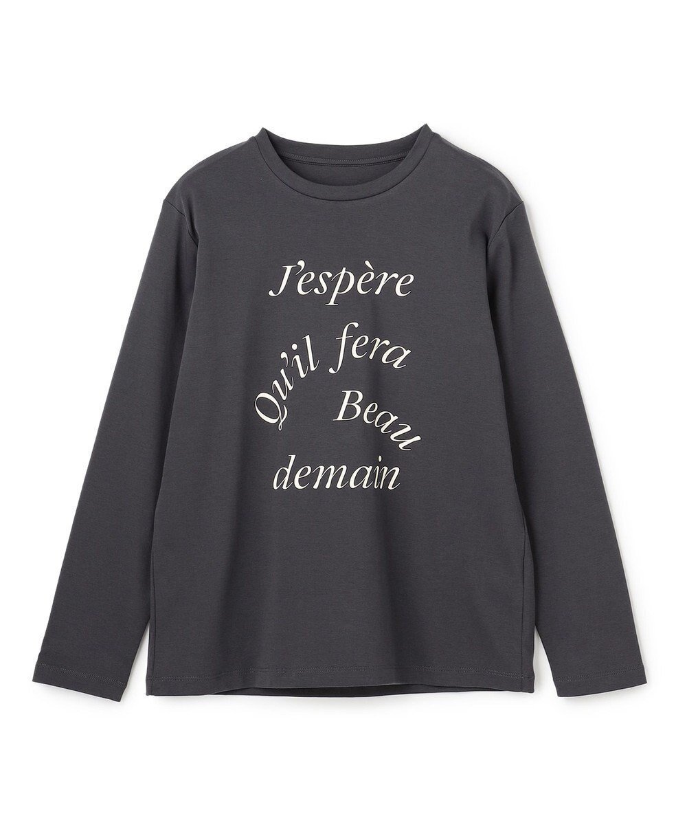 【アンフィーロ 自由区/UNFILO】のコットンスムース グラフィックT インテリア・キッズ・メンズ・レディースファッション・服の通販 founy(ファニー) 　ファッション　Fashion　レディースファッション　Fashion for Women　トップス・カットソー　Cut & Sew Tops　シャツ・ブラウス・オフィスカジュアル　Elegant Blouses & Button-Ups　ロングTシャツ・Tシャツ　Longline T-Shirts & Tees　カットソー・ベーシックTシャツ　Cut-and-Sewn Tops / Stretch Tees & Basics　春　Spring　カットソー　Cut and Sewn Top　グラフィック　Graphic, Graphic Design　抗菌　Antibacterial, Bacteria-Resistant　シンプル　Simple, Minimal　プリント　Print, Printed Pattern　ヘムライン　Hemline, Bottom Cut　モチーフ　Motif, Design Theme　S/S・春夏　SS, Spring/Summer, Warm Season　再入荷　Restock / Back in Stock　おすすめ　Recommended / Our Picks　夏　Summer　新作・新入荷　New Arrivals / New In　グレーモチーフ|ID: prp329100004899468 ipo3291000000036657127