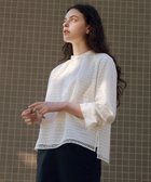 【ジェイ プレス/J.PRESS】の【一枚で着映え】レースジャージー バンドカラー カットソー 人気、トレンドファッション・服の通販 founy(ファニー) ファッション Fashion レディースファッション Fashion for Women トップス・カットソー Cut & Sew Tops シャツ・ブラウス・オフィスカジュアル Elegant Blouses & Button-Ups ロングTシャツ・Tシャツ Longline T-Shirts & Tees カットソー・ベーシックTシャツ Cut-and-Sewn Tops / Stretch Tees & Basics カットソー Cut and Sewn Top カフス Cuff Design レース Lace, Lace Fabric エレガント 上品 Elegant 夏 Summer 春 Spring S/S・春夏 SS, Spring/Summer, Warm Season 無地 Plain, Solid Color thumbnail ホワイト系|ID: prp329100004899478 ipo3291000000036657185