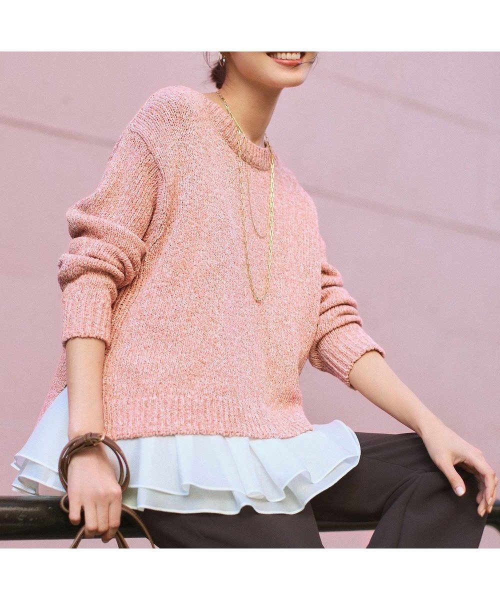 【23区/NIJYUSANKU】のコットンコードミックス クロップド ニット 人気、トレンドファッション・服の通販 founy(ファニー) 　ファッション　Fashion　レディースファッション　Fashion for Women　トップス・カットソー　Cut & Sew Tops　ニット　Knit Tops & Sweaters　イエロー　Yellow　イタリア　Italy　インナー　Innerwear　オレンジ　Orange　春　Spring　クロップド　Cropped, Short Length　スリット　Slit, Slit Detail　セーター　Sweater, Knitwear　バランス　Balance, Style Balance　ミックス　Mix, Mixed Style　ワイド　Wide, Wide Fit　S/S・春夏　SS, Spring/Summer, Warm Season　おすすめ　Recommended / Our Picks　夏　Summer　2026年　2026　 other-1|ID: prp329100004899568 ipo3291000000036657863