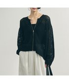 【アンフィーロ 自由区/UNFILO】のクロシェレースニット ZIPカーディガン 人気、トレンドファッション・服の通販 founy(ファニー) ファッション Fashion レディースファッション Fashion for Women トップス・カットソー Cut & Sew Tops ニット Knit Tops & Sweaters カーディガン・羽織り Layered Style Cardigans かぎ針 Crochet ウォッシャブル Machine Washable カットソー Cut and Sewn Top カーディガン Cardigan, Knitwear トレンド Trend, Trending Now レース Lace, Lace Fabric 夏 Summer 春 Spring S/S・春夏 SS, Spring/Summer, Warm Season thumbnail ブラック|ID: prp329100004899579 ipo3291000000036657953