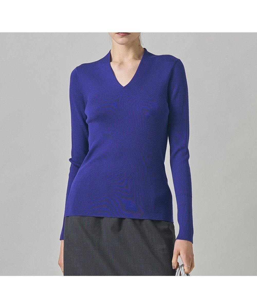 【アイシービー/iCB】の【新色追加】 エクストラファインメリノリブ Vネックプルオーバー インテリア・キッズ・メンズ・レディースファッション・服の通販 founy(ファニー) 　ファッション　Fashion　レディースファッション　Fashion for Women　トップス・カットソー　Cut & Sew Tops　ニット　Knit Tops & Sweaters　カジュアルプルオーバー・ニットトップス　Pullovers & Knit Tops / Casual Pullovers　Vネックトップス　V-Neck Tops / V-Cut Neckline Shirts　インナー　Innerwear　今季　This Season, Current Season　ジャケット　Jacket, Outerwear　セーター　Sweater, Knitwear　定番　Standard, Basic Item　人気　Popular, Best Seller　リブニット　Rib Knit, Ribbed Knit　A/W・秋冬　Autumn/Winter　おすすめ　Recommended / Our Picks　エレガント 上品　Elegant　2025年　2025　2025-2026秋冬・A/W　Autumn/Winter 2025–26 AW25–26　ロイヤルブルー系|ID: prp329100004899602 ipo3291000000036658170