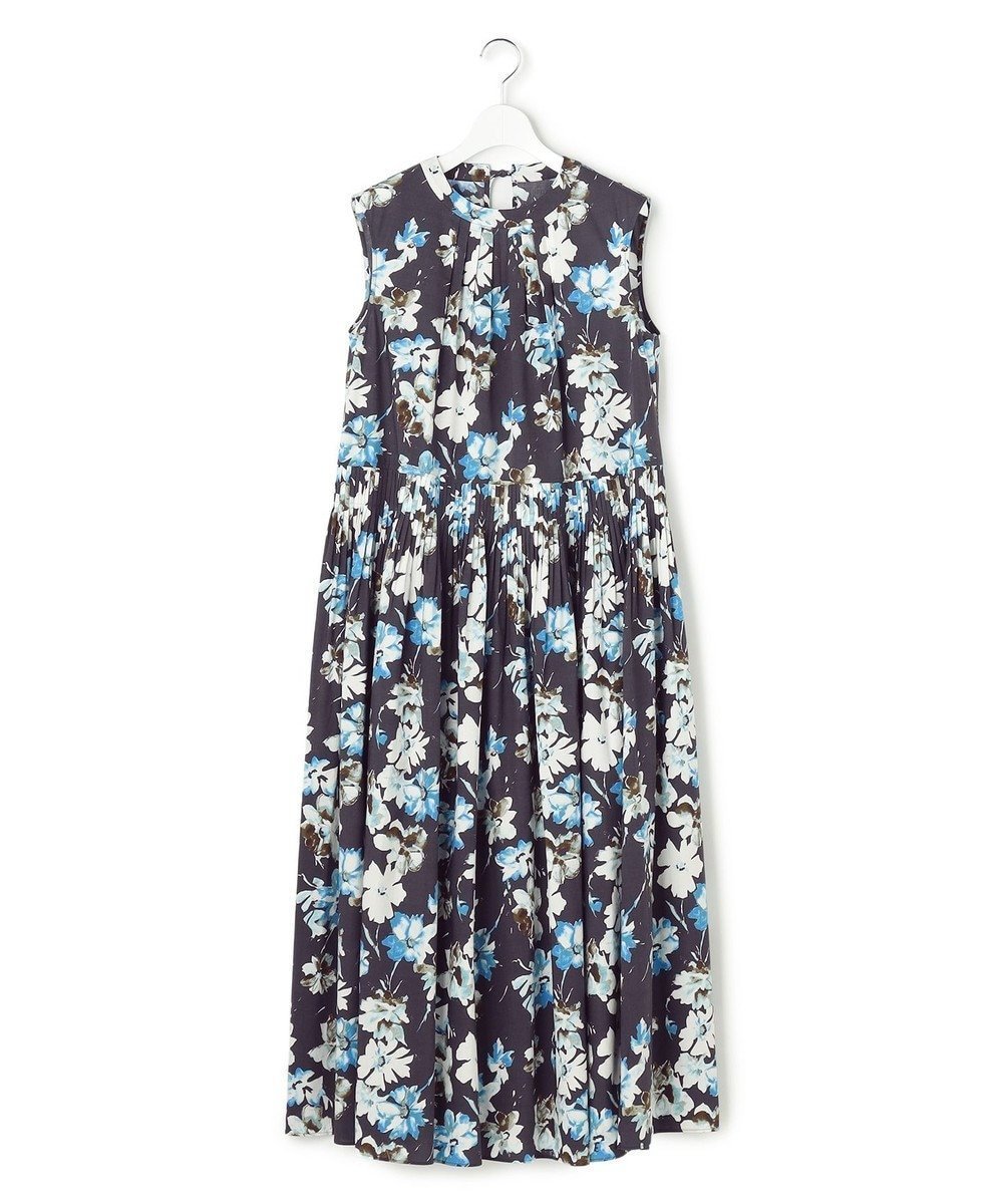 【23区/NIJYUSANKU】の【GOLD LABEL】ペインティングフラワープリント ワンピース インテリア・キッズ・メンズ・レディースファッション・服の通販 founy(ファニー) 　ファッション　Fashion　レディースファッション　Fashion for Women　ワンピース　Dresses　春　Spring　カーディガン　Cardigan, Knitwear　コレクション　Collection, Seasonal Line　シンプル　Simple, Minimal　ジャケット　Jacket, Outerwear　スマート　Smart, Elegant　フェミニン　Feminine, Girly　フラワー　Flower, Floral　フレア　Flare, Flared　プリーツ　Pleats, Pleated　モチーフ　Motif, Design Theme　リゾート　Resort, Vacation Style　リボン　Ribbon, Bow　S/S・春夏　SS, Spring/Summer, Warm Season　夏　Summer　2026年　2026　ブラック系5|ID: prp329100004902877 ipo3291000000036693810