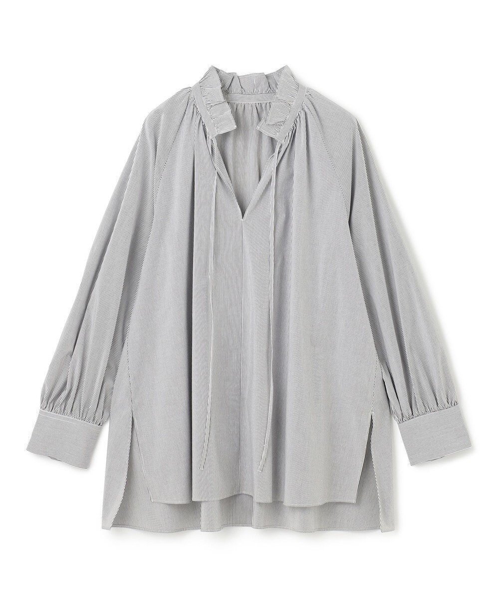 【アンフィーロ 自由区/UNFILO】のギャザーオーバーブラウス インテリア・キッズ・メンズ・レディースファッション・服の通販 founy(ファニー) ファッション Fashion レディースファッション Fashion for Women トップス・カットソー Cut & Sew Tops シャツ・ブラウス・オフィスカジュアル Elegant Blouses & Button-Ups おすすめ Recommended / Our Picks ギャザー Gathered, Ruffled スリット Slit, Slit Detail フリル Frill, Ruffle ボトム Bottoms, Lower Wear ミックス Mix, Mixed Style リボン Ribbon, Bow ワイド Wide, Wide Fit 抗菌 Antibacterial, Bacteria-Resistant A/W・秋冬 Autumn/Winter モノトーンストライプ|ID: prp329100004902885 ipo3291000000036693897