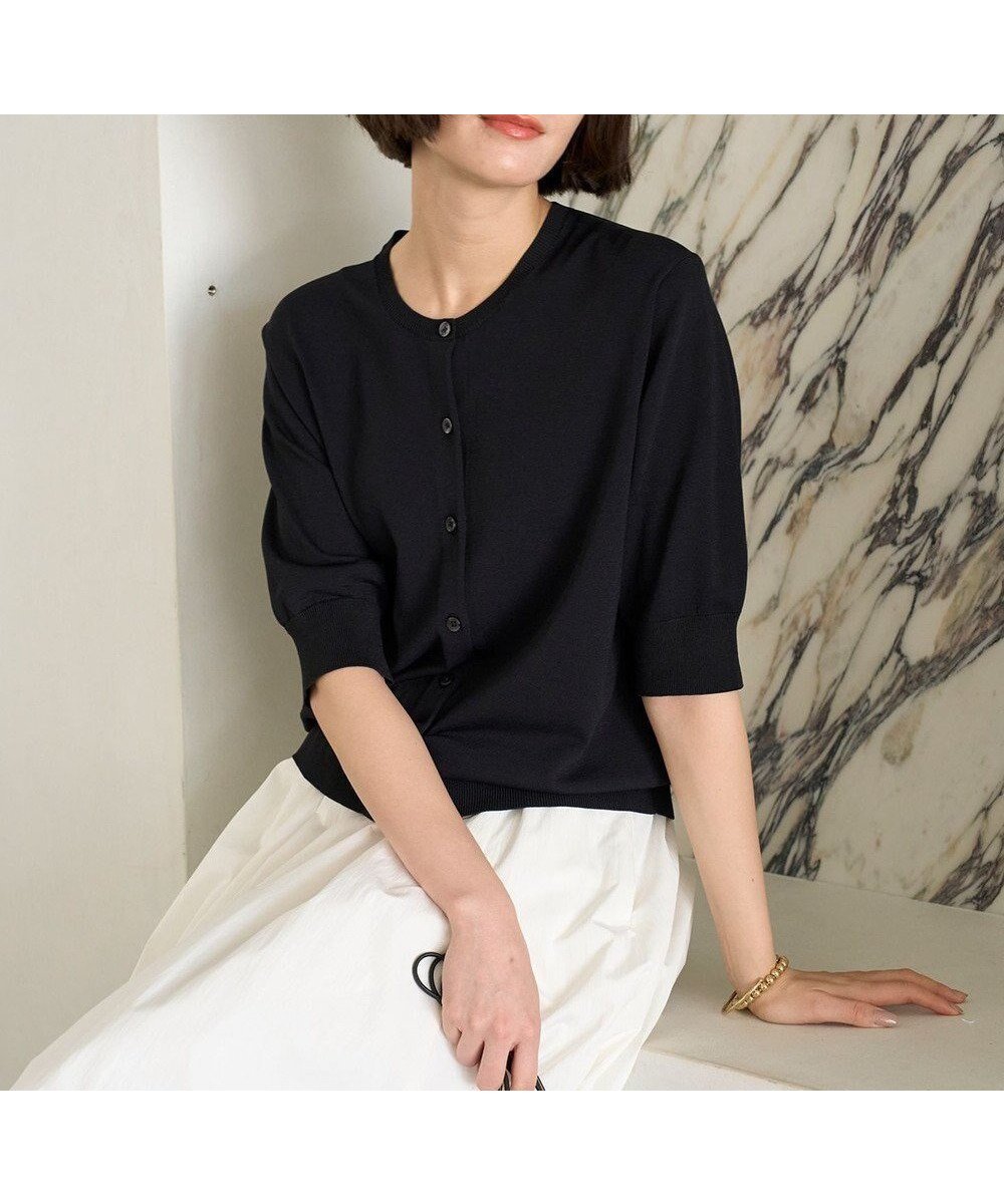 【アンフィーロ 自由区/UNFILO】のスゴ機能美 ハーフスリーブ カーディガン 人気、トレンドファッション・服の通販 founy(ファニー) 　ファッション　Fashion　レディースファッション　Fashion for Women　トップス・カットソー　Cut & Sew Tops　カーディガン・羽織り　Layered Style Cardigans　ウォッシャブル　Machine Washable　春　Spring　カーディガン　Cardigan, Knitwear　クロップド　Cropped, Short Length　クール　Cool, Chic　抗菌　Antibacterial, Bacteria-Resistant　ストレッチ　Stretch, Stretchy Fabric　スリーブ　Sleeve, Long Sleeve / Short Sleeve　定番　Standard, Basic Item　ハーフ　Half, Half-Length　バランス　Balance, Style Balance　半袖　Short Sleeve, Half Sleeve　S/S・春夏　SS, Spring/Summer, Warm Season　夏　Summer　エレガント 上品　Elegant　 other-1|ID: prp329100004902887 ipo3291000000036693910