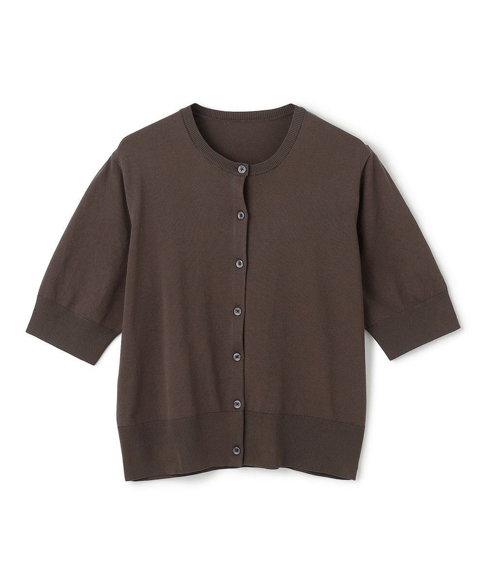 【アンフィーロ 自由区/UNFILO】のスゴ機能美 ハーフスリーブ カーディガン インテリア・キッズ・メンズ・レディースファッション・服の通販 founy(ファニー) 　ファッション　Fashion　レディースファッション　Fashion for Women　トップス・カットソー　Cut & Sew Tops　カーディガン・羽織り　Layered Style Cardigans　ウォッシャブル　Machine Washable　春　Spring　カーディガン　Cardigan, Knitwear　クロップド　Cropped, Short Length　クール　Cool, Chic　抗菌　Antibacterial, Bacteria-Resistant　ストレッチ　Stretch, Stretchy Fabric　スリーブ　Sleeve, Long Sleeve / Short Sleeve　定番　Standard, Basic Item　ハーフ　Half, Half-Length　バランス　Balance, Style Balance　半袖　Short Sleeve, Half Sleeve　S/S・春夏　SS, Spring/Summer, Warm Season　夏　Summer　エレガント 上品　Elegant　ブラウン|ID: prp329100004902887 ipo3291000000036693922