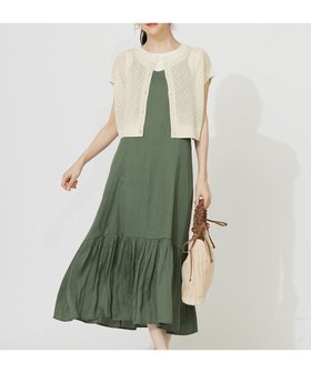 【エニィ スィス/any SiS】の【貴島明日香さんコラボ・3点セット】メッシュ ニット×キャミ ワンピース 人気、トレンドファッション・服の通販 founy(ファニー) ファッション Fashion レディースファッション Fashion for Women ワンピース Dresses キャミソールワンピース Camisole Dresses インナー Innerwear エアリー Airy Texture ヴィンテージ Vintage Style 春 Spring キャミ Camisole, Cami Top キャミワンピース Cami Dress, Slip Dress コラボ Collaboration, Collab シンプル Simple, Minimal スリット Slit, Slit Detail スリーブ Sleeve, Long Sleeve / Short Sleeve セットアップ Set-Up, Coordinated Outfit フィット Fit, Slim Fit フレア Flare, Flared フレンチ French, French Style メッシュ Mesh, Net Fabric S/S・春夏 SS, Spring/Summer, Warm Season おすすめ Recommended / Our Picks 夏 Summer エレガント 上品 Elegant |ID:prp329100004902901