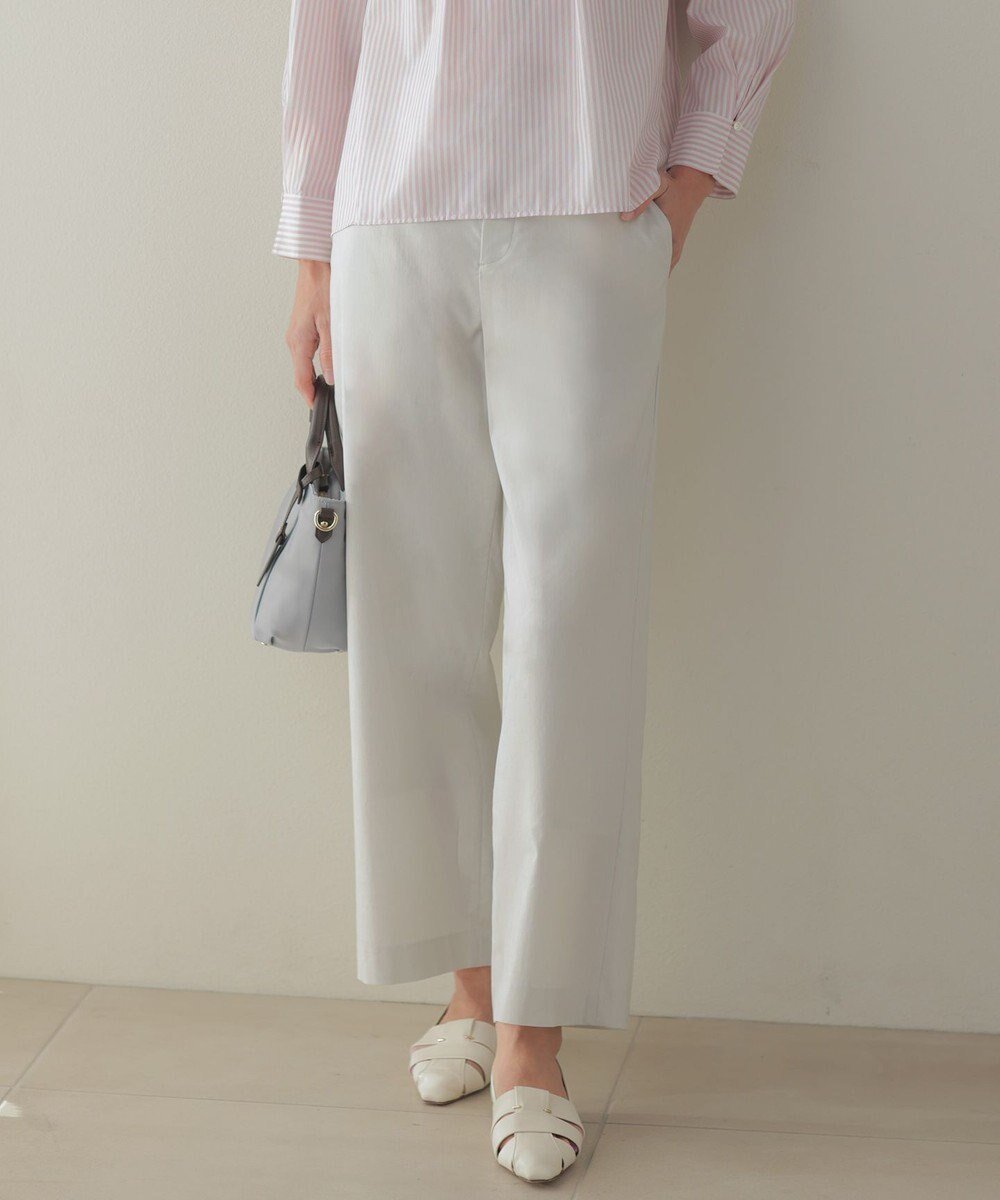 【ジェイ プレス/J.PRESS】の【人気素材・セットアップ対応】セルロースリネンストレッチ セミワイド パンツ インテリア・キッズ・メンズ・レディースファッション・服の通販 founy(ファニー) 　ファッション　Fashion　レディースファッション　Fashion for Women　セットアップ　Matching Sets　レディースパンツ・ボトムス　Pants & Trousers / Bottoms　春　Spring　スタイリッシュ　Stylish, Fashionable　ストレッチ　Stretch, Stretchy Fabric　セットアップ　Set-Up, Coordinated Outfit　人気　Popular, Best Seller　フロント　Front, Front Design　リラックス　Relax, Relaxed Fit　ワイド　Wide, Wide Fit　S/S・春夏　SS, Spring/Summer, Warm Season　夏　Summer　ライトグレー系|ID: prp329100004902915 ipo3291000000036694177