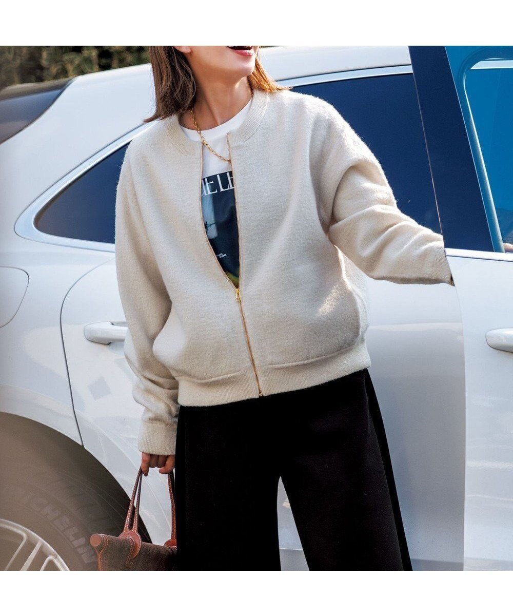 【アンフィーロ 自由区/UNFILO】のウールミルド ZIPニットブルゾン 人気、トレンドファッション・服の通販 founy(ファニー) 　ファッション　Fashion　レディースファッション　Fashion for Women　アウター　Coat / Outerwear Collection　レディースジャケット・軽アウター　Jackets　ブルゾンジャケット・スポーティアウター　Blouson Jackets　ウォッシャブル　Machine Washable　ジャケット　Jacket, Outerwear　フェルト　Felt, Felt Fabric　ブルゾン　Blouson, Bomber Jacket　リラックス　Relax, Relaxed Fit　A/W・秋冬　Autumn/Winter　新作・新入荷　New Arrivals / New In　 other-1|ID: prp329100004902954 ipo3291000000036694487