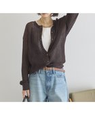 【アメリカンホリック/AMERICAN HOLIC】の【前後2WAY】透かし編みニットカーディガン 人気、トレンドファッション・服の通販 founy(ファニー) ファッション Fashion レディースファッション Fashion for Women トップス・カットソー Cut & Sew Tops ニット Knit Tops & Sweaters カーディガン・羽織り Layered Style Cardigans アメリカン American Style インナー Innerwear 春 Spring カーディガン Cardigan, Knitwear シンプル Simple, Minimal スタイリッシュ Stylish, Fashionable 透かし Cut-Out, Lacework ポケット Pocket, Pocket Detail S/S・春夏 SS, Spring/Summer, Warm Season 夏 Summer エレガント 上品 Elegant thumbnail Brown|ID: prp329100004902974 ipo3291000000036694682