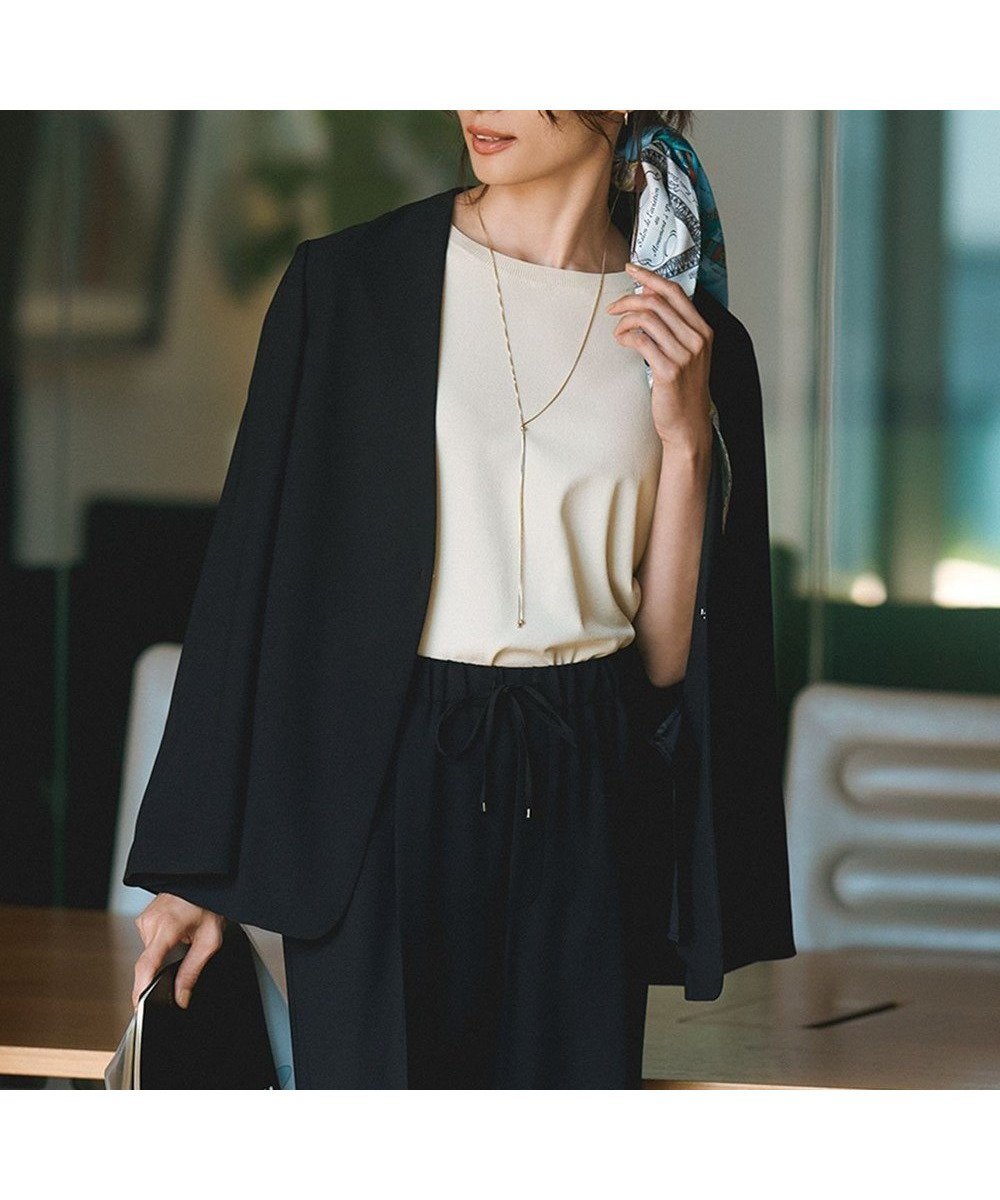 【23区/NIJYUSANKU】の【洗える/吸水速乾/UVカット/接触冷感】ストレッチジョーゼット ノーカラー ジャケット 人気、トレンドファッション・服の通販 founy(ファニー) 　ファッション　Fashion　レディースファッション　Fashion for Women　アウター　Coat / Outerwear Collection　レディースジャケット・軽アウター　Jackets　ノーカラージャケット / シンプル上品コーデ　Collarless Jackets　インナー　Innerwear　洗える　Machine Washable　吸水　Absorbent, Quick-Dry　ジャケット　Jacket, Outerwear　ジョーゼット　Georgette, Semi-Sheer Fabric　ストレッチ　Stretch, Stretchy Fabric　バランス　Balance, Style Balance　A/W・秋冬　Autumn/Winter　S/S・春夏　SS, Spring/Summer, Warm Season　おすすめ　Recommended / Our Picks　夏　Summer　エレガント 上品　Elegant　ビジネス 仕事 通勤　Business / Work / Commuting　 other-1|ID: prp329100004906445 ipo3291000000036736424