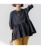 【23区/NIJYUSANKU】の【GLOW8月号掲載/洗える】ランダムフリルジャージー ペプラム カットソー グレー系|ID: prp329100004906463 ipo3291000000036736563