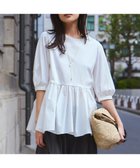 【23区/NIJYUSANKU】の【GLOW8月号掲載/洗える】ランダムフリルジャージー ペプラム カットソー ホワイト系|ID: prp329100004906463 ipo3291000000036736570