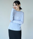 【アンフィーロ 自由区/UNFILO】のソフトウール フェイクレイヤード ロンT 人気、トレンドファッション・服の通販 founy(ファニー) ファッション Fashion レディースファッション Fashion for Women トップス・カットソー Cut & Sew Tops シャツ・ブラウス・オフィスカジュアル Elegant Blouses & Button-Ups ロングTシャツ・Tシャツ Longline T-Shirts & Tees カットソー・ベーシックTシャツ Cut-and-Sewn Tops / Stretch Tees & Basics インナー Innerwear カットソー Cut and Sewn Top コンパクト Compact, Small Size ストレッチ Stretch, Stretchy Fabric バランス Balance, Style Balance フィット Fit, Slim Fit ロング Long, Long-Length A/W・秋冬 Autumn/Winter S/S・春夏 SS, Spring/Summer, Warm Season 夏 Summer エレガント 上品 Elegant 新作・新入荷 New Arrivals / New In thumbnail ブルー|ID: prp329100004906486 ipo3291000000036736752