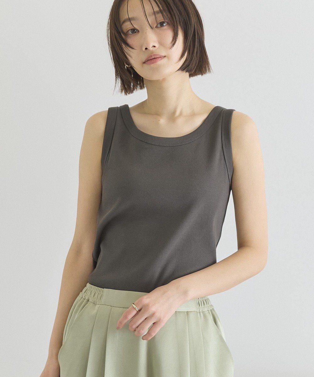 【アメリカンホリック/AMERICAN HOLIC】のテレコタンクトップ インテリア・キッズ・メンズ・レディースファッション・服の通販 founy(ファニー) 　ファッション　Fashion　レディースファッション　Fashion for Women　トップス・カットソー　Cut & Sew Tops　インナー　Innerwear　春　Spring　抗菌　Antibacterial, Bacteria-Resistant　タンク　Tank Top, Sleeveless Top　テレコ　Ribbed, Rib Stitch　ベーシック　Basic, Essential　ポケット　Pocket, Pocket Detail　S/S・春夏　SS, Spring/Summer, Warm Season　夏　Summer　Charcoal Gray|ID: prp329100004906514 ipo3291000000036736939