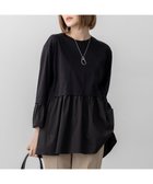 【23区/NIJYUSANKU】の【洗える】シルキータフタコンビ ペプラム カットソー 人気、トレンドファッション・服の通販 founy(ファニー) ファッション Fashion レディースファッション Fashion for Women トップス・カットソー Cut & Sew Tops シャツ・ブラウス・オフィスカジュアル Elegant Blouses & Button-Ups ロングTシャツ・Tシャツ Longline T-Shirts & Tees カットソー・ベーシックTシャツ Cut-and-Sewn Tops / Stretch Tees & Basics 洗える Machine Washable カットソー Cut and Sewn Top コンビ Combo, Combination Style シンプル Simple, Minimal タフタ Taffeta, Structured Fabric チュニック Tunic, Long Top バランス Balance, Style Balance ペプラム Peplum, Flared Hem A/W・秋冬 Autumn/Winter 冬 Winter / This Winter エレガント 上品 Elegant 2025年 2025 2025-2026秋冬・A/W Autumn/Winter 2025–26 AW25–26 thumbnail ブラック系|ID: prp329100004906565 ipo3291000000036737278