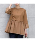 【23区/NIJYUSANKU】の【洗える】シルキータフタコンビ ペプラム カットソー 人気、トレンドファッション・服の通販 founy(ファニー) ファッション Fashion レディースファッション Fashion for Women トップス・カットソー Cut & Sew Tops シャツ・ブラウス・オフィスカジュアル Elegant Blouses & Button-Ups ロングTシャツ・Tシャツ Longline T-Shirts & Tees カットソー・ベーシックTシャツ Cut-and-Sewn Tops / Stretch Tees & Basics 洗える Machine Washable カットソー Cut and Sewn Top コンビ Combo, Combination Style シンプル Simple, Minimal タフタ Taffeta, Structured Fabric チュニック Tunic, Long Top バランス Balance, Style Balance ペプラム Peplum, Flared Hem A/W・秋冬 Autumn/Winter 冬 Winter / This Winter エレガント 上品 Elegant 2025年 2025 2025-2026秋冬・A/W Autumn/Winter 2025–26 AW25–26 thumbnail キャメル系|ID: prp329100004906565 ipo3291000000036737281