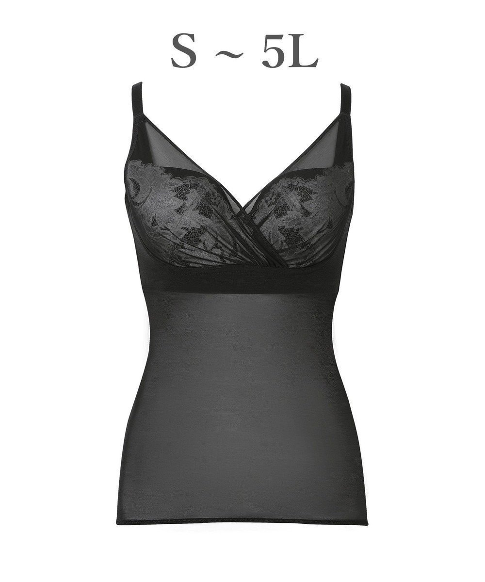 【ブラデリス ニューヨーク/BRADELIS New York】の【BRADELIS NewYork peace / ノンワイヤー】綿さらタッチ!ナチュラルフィットブラキャミ25 ブラデリス 補正 下着 カップ付き ブラトップ キャミソール インテリア・キッズ・メンズ・レディースファッション・服の通販 founy(ファニー) 　ファッション　Fashion　レディースファッション　Fashion for Women　トップス・カットソー　Cut & Sew Tops　キャミソール&ノースリーブ　Camisoles & Sleeveless Tops　下着・ランジェリー　Lingerie & Intimates　アンダーウェア・ベースインナー・肌着　Underwear / Base Layer / Undergarments　アンダー　Underwear Essentials　インナー　Innerwear　キャミソール　Camisole, Spaghetti Strap Top　ショーツ　Shorts, Short Pants　パターン　Pattern, Design Print　フィット　Fit, Slim Fit　ポケット　Pocket, Pocket Detail　メッシュ　Mesh, Net Fabric　ランジェリー　Lingerie, Intimate Wear　リーフ　Leaf, Botanical Leaf　レース　Lace, Lace Fabric　ワイヤー　Wire, Wired Bra　おすすめ　Recommended / Our Picks　筋トレ・ボディメイク　Workout / Body Make / Fitness　ブラック|ID: prp329100004906574 ipo3291000000036737348