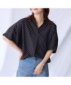 【エニー/ANY】の【新色追加】スキッパーネック袖タックブラウス 人気、トレンドファッション・服の通販 founy(ファニー) ファッション Fashion レディースファッション Fashion for Women トップス・カットソー Cut & Sew Tops シャツ・ブラウス・オフィスカジュアル Elegant Blouses & Button-Ups スキッパー Skipper, Open Collar ストライプ Stripe, Striped Pattern デニム Denim, Jeans Material フェミニン Feminine, Girly 夏 Summer 春 Spring S/S・春夏 SS, Spring/Summer, Warm Season 無地 Plain, Solid Color thumbnail ブラックドット|ID: prp329100004906599 ipo3291000000036737520