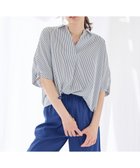 【エニー/ANY】の【新色追加】スキッパーネック袖タックブラウス 人気、トレンドファッション・服の通販 founy(ファニー) ファッション Fashion レディースファッション Fashion for Women トップス・カットソー Cut & Sew Tops シャツ・ブラウス・オフィスカジュアル Elegant Blouses & Button-Ups スキッパー Skipper, Open Collar ストライプ Stripe, Striped Pattern デニム Denim, Jeans Material フェミニン Feminine, Girly 夏 Summer 春 Spring S/S・春夏 SS, Spring/Summer, Warm Season 無地 Plain, Solid Color thumbnail [WEB限定]ネイビーストライプ|ID: prp329100004906599 ipo3291000000036737538