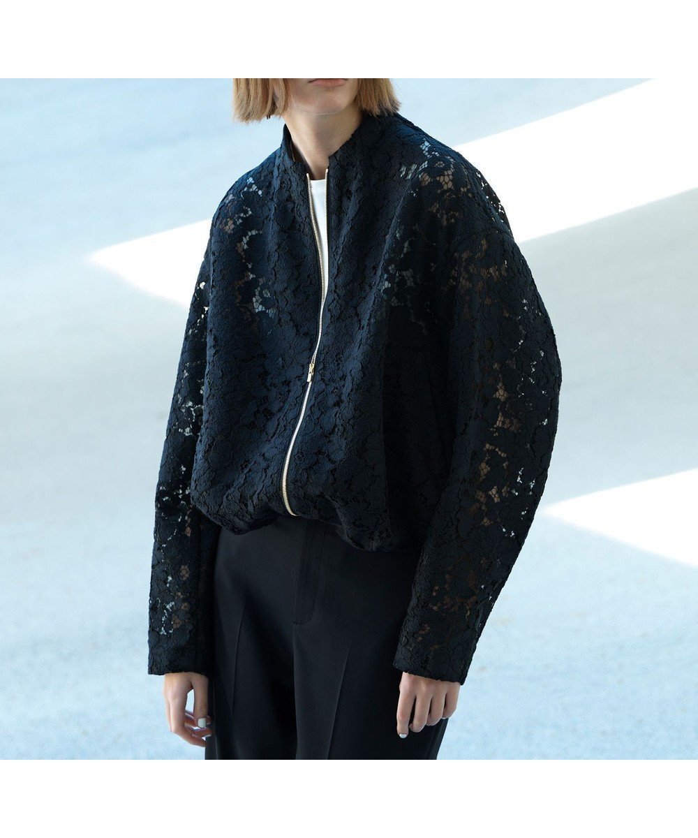 【23区/NIJYUSANKU】の【エステータ/Precious掲載】ヴィンテージコードレース ブルゾン 人気、トレンドファッション・服の通販 founy(ファニー) 　雑誌掲載アイテム　Magazine Picks & Fashion Features　ファッション雑誌　Fashion Magazines　プレシャス　Precious　ファッション　Fashion　レディースファッション　Fashion for Women　アウター　Coat / Outerwear Collection　レディースジャケット・軽アウター　Jackets　ブルゾンジャケット・スポーティアウター　Blouson Jackets　エレガント 上品　Elegant　オーガンジー　Organza Fabric　春　Spring　3月号　March Issue　ジャケット　Jacket, Outerwear　スタンド　Stand Collar, Upright Stand　雑誌　Magazine, Fashion Magazine　デニム　Denim, Jeans Material　バランス　Balance, Style Balance　フォルム　Silhouette, Form　フロント　Front, Front Design　ブルゾン　Blouson, Bomber Jacket　ミックス　Mix, Mixed Style　メッシュ　Mesh, Net Fabric　モチーフ　Motif, Design Theme　ラッセル　Raschel, Raschel Lace　レース　Lace, Lace Fabric　ロマンティック　Romantic, Feminine Style　S/S・春夏　SS, Spring/Summer, Warm Season　夏　Summer　 other-1|ID: prp329100004906608 ipo3291000000036737572