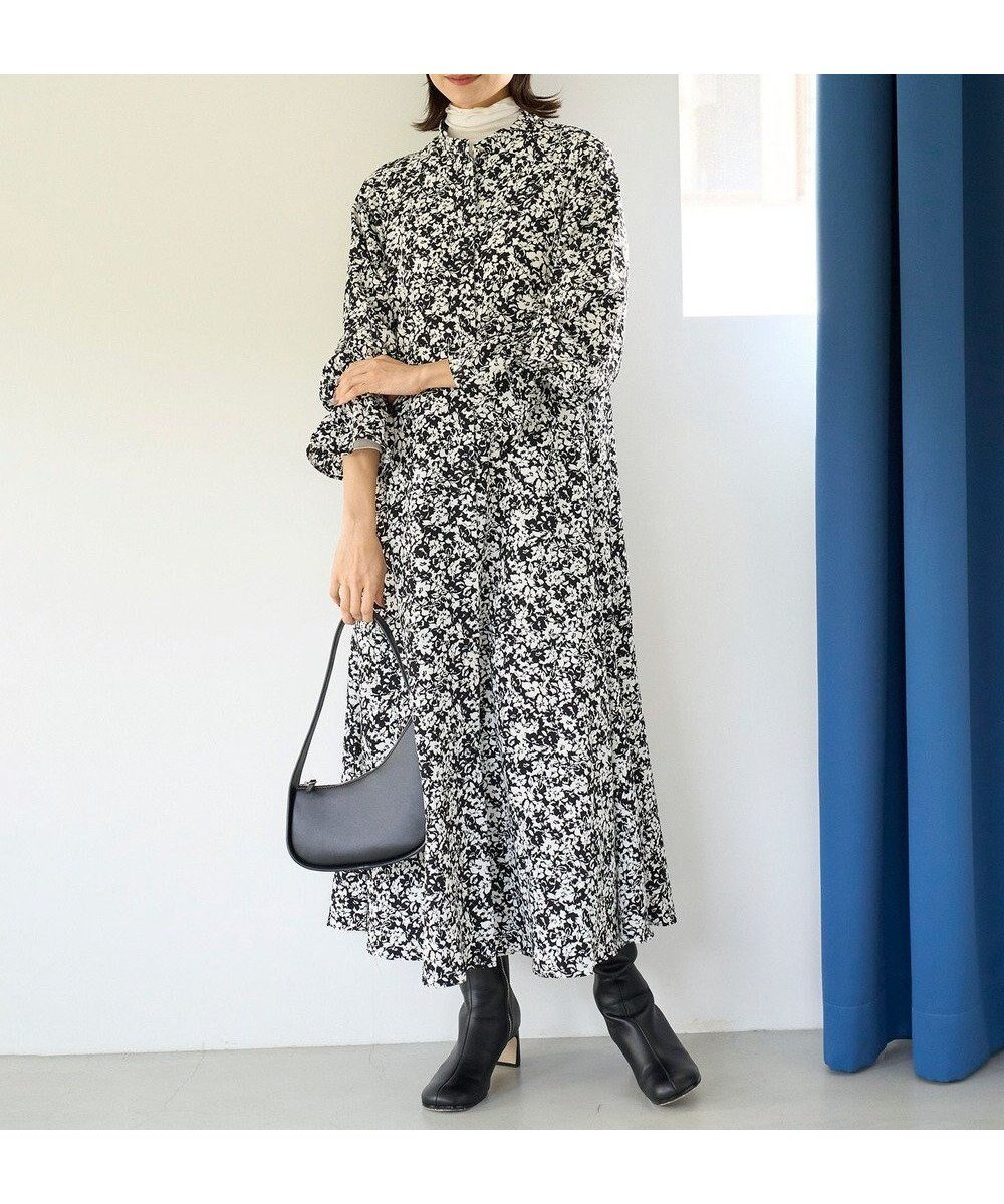 【アンフィーロ 自由区/UNFILO】の【大好評により新色追加!】プリントワンピース インテリア・キッズ・メンズ・レディースファッション・服の通販 founy(ファニー) ファッション Fashion レディースファッション Fashion for Women ワンピース Dresses おすすめ Recommended / Our Picks スリーブ Sleeve, Long Sleeve / Short Sleeve フリル Frill, Ruffle フレア Flare, Flared プリント Print, Printed Pattern ペチコート Petticoat, Underskirt ロング Long, Long-Length 春 Spring A/W・秋冬 Autumn/Winter オフ×ブラック|ID: prp329100004907784 ipo3291000000036757042