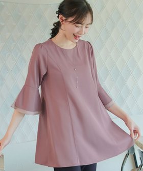 【ティアクラッセ/Tiaclasse】の【新色追加】シフォンフレア袖チュニックブラウス 人気、トレンドファッション・服の通販 founy(ファニー) ファッション Fashion レディースファッション Fashion for Women トップス・カットソー Cut & Sew Tops シャツ・ブラウス・オフィスカジュアル Elegant Blouses & Button-Ups ウォッシャブル Machine Washable 春 Spring 洗える Machine Washable カーディガン Cardigan, Knitwear シフォン Chiffon, Lightweight Fabric シンプル Simple, Minimal スリット Slit, Slit Detail チュニック Tunic, Long Top 長袖 Long Sleeve, Full Sleeve フェミニン Feminine, Girly フレア Flare, Flared ポケット Pocket, Pocket Detail 無地 Plain, Solid Color S/S・春夏 SS, Spring/Summer, Warm Season 再入荷 Restock / Back in Stock 夏 Summer エレガント 上品 Elegant 新作・新入荷 New Arrivals / New In |ID:prp329100004910727