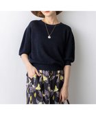 【23区/NIJYUSANKU】のピュアリネン パフスリーブ ニット 人気、トレンドファッション・服の通販 founy(ファニー) ファッション Fashion レディースファッション Fashion for Women トップス・カットソー Cut & Sew Tops ニット Knit Tops & Sweaters 春 Spring 畦 Ribbed Knit コンパクト Compact, Small Size スキッパー Skipper, Open Collar スリーブ Sleeve, Long Sleeve / Short Sleeve セーター Sweater, Knitwear デコルテ Décolleté, Neckline デニム Denim, Jeans Material ハーフ Half, Half-Length フェミニン Feminine, Girly リネン Linen, Linen Fabric S/S・春夏 SS, Spring/Summer, Warm Season 夏 Summer エレガント 上品 Elegant 2026年 2026 thumbnail ネイビー系|ID: prp329100004910752 ipo3291000000036795203