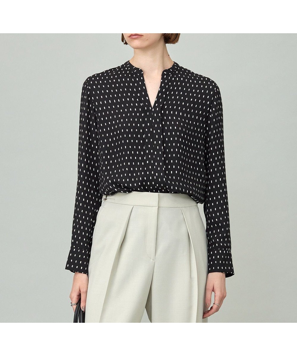 【アイシービー/iCB】の【新色追加・WEB限定】BackSatinAmunzen キーネックブラウス インテリア・キッズ・メンズ・レディースファッション・服の通販 founy(ファニー) ファッション Fashion レディースファッション Fashion for Women トップス・カットソー Cut & Sew Tops シャツ・ブラウス・オフィスカジュアル Elegant Blouses & Button-Ups インナー Innerwear サテン Satin, Glossy Fabric ジャケット Jacket, Outerwear ストライプ Stripe, Striped Pattern チェーン Chain, Chain Strap 人気 Popular, Best Seller ハイネック High Neck, Mock Neck プリント Print, Printed Pattern ボトム Bottoms, Lower Wear A/W・秋冬 Autumn/Winter おすすめ Recommended / Our Picks セレモニー Ceremony ビジネス 仕事 通勤 Business / Work / Commuting 2025年 2025 2025-2026秋冬・A/W Autumn/Winter 2025–26 AW25–26 ブラックドット|ID: prp329100004910771 ipo3291000000036795371