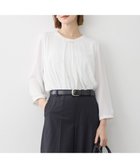 【23区/NIJYUSANKU】の【洗える】シルキーデシン バーアクセント ブラウス 人気、トレンドファッション・服の通販 founy(ファニー) ファッション Fashion レディースファッション Fashion for Women トップス・カットソー Cut & Sew Tops シャツ・ブラウス・オフィスカジュアル Elegant Blouses & Button-Ups ロングTシャツ・Tシャツ Longline T-Shirts & Tees カットソー・ベーシックTシャツ Cut-and-Sewn Tops / Stretch Tees & Basics アクセサリー Fashion Accessories エレガント 上品 Elegant 春 Spring 洗える Machine Washable カットソー Cut and Sewn Top シルク Silk, 100% Silk スマート Smart, Elegant とろみ Fluid, Flowy Fabric チェーン Chain, Chain Strap ドレープ Drape, Draping Fabric なめらか Smooth, Silky Texture バルーン Balloon, Balloon Silhouette フェミニン Feminine, Girly フロント Front, Front Design S/S・春夏 SS, Spring/Summer, Warm Season 夏 Summer セレモニー Ceremony ビジネス 仕事 通勤 Business / Work / Commuting thumbnail ホワイト系|ID: prp329100004910783 ipo3291000000036795518