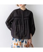 【23区/NIJYUSANKU】のコットンボイル ピンタック ブラウス 人気、トレンドファッション・服の通販 founy(ファニー) ファッション Fashion レディースファッション Fashion for Women トップス・カットソー Cut & Sew Tops シャツ・ブラウス・オフィスカジュアル Elegant Blouses & Button-Ups 春 Spring ギャザー Gathered, Ruffled スタンド Stand Collar, Upright Stand スリーブ Sleeve, Long Sleeve / Short Sleeve ダウン Down, Puffer デニム Denim, Jeans Material バランス Balance, Style Balance フェミニン Feminine, Girly リゾート Resort, Vacation Style S/S・春夏 SS, Spring/Summer, Warm Season 夏 Summer 2026年 2026 thumbnail ブラック系|ID: prp329100004910796 ipo3291000000036795688