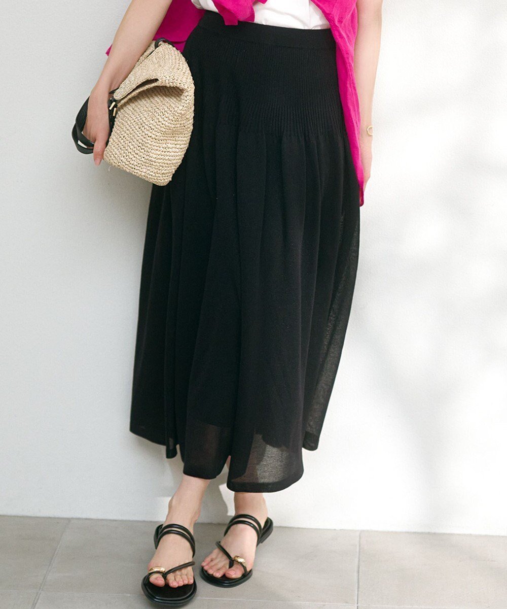 【23区/NIJYUSANKU】の【洗える】シャイニーシアーニット フレア スカート インテリア・キッズ・メンズ・レディースファッション・服の通販 founy(ファニー) ファッション Fashion レディースファッション Fashion for Women スカート Skirts Aライン・フレアスカート A-Line & Flared Skirts 春 Spring 洗える Machine Washable カーディガン Cardigan, Knitwear ギャザー Gathered, Ruffled コンパクト Compact, Small Size 軽量 Lightweight, Ultra Light 人気 Popular, Best Seller フレア Flare, Flared ベーシック Basic, Essential S/S・春夏 SS, Spring/Summer, Warm Season おすすめ Recommended / Our Picks 夏 Summer 旅行 Travel エレガント 上品 Elegant 2025年 2025 2025春夏・S/S Spring/Summer 2025 SS25 ブラック系|ID: prp329100004910798 ipo3291000000036795761