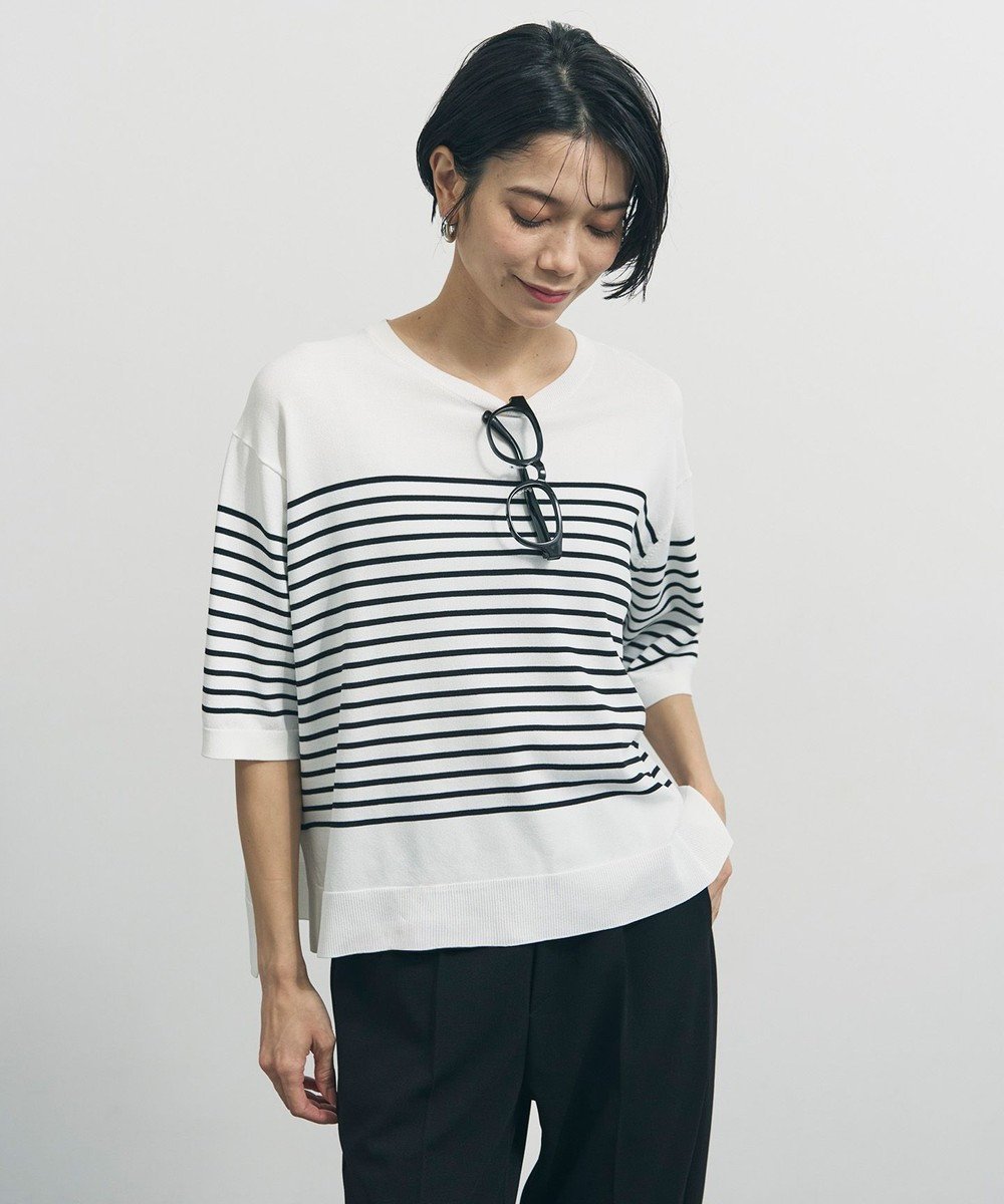 【アンフィーロ 自由区/UNFILO】のスゴ機能美ニット ハーフスリーブ インテリア・キッズ・メンズ・レディースファッション・服の通販 founy(ファニー) ファッション Fashion レディースファッション Fashion for Women トップス・カットソー Cut & Sew Tops ニット Knit Tops & Sweaters ウォッシャブル Machine Washable 春 Spring 秋 Autumn キャミソール Camisole, Spaghetti Strap Top コンパクト Compact, Small Size 抗菌 Antibacterial, Bacteria-Resistant スクエア Square, Square Shape ストレッチ Stretch, Stretchy Fabric スリット Slit, Slit Detail スリーブ Sleeve, Long Sleeve / Short Sleeve セーター Sweater, Knitwear ハーフ Half, Half-Length ヘムライン Hemline, Bottom Cut ボトム Bottoms, Lower Wear S/S・春夏 SS, Spring/Summer, Warm Season 再入荷 Restock / Back in Stock 夏 Summer エレガント 上品 Elegant 新作・新入荷 New Arrivals / New In オフボーダー|ID: prp329100004910812 ipo3291000000036795900