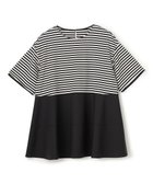 【アンフィーロ 自由区/UNFILO】の【VERY掲載】BEAUTY FORM-T コンビティアード Tシャツ ボーダーブラック|ID: prp329100004910833 ipo3291000000036796223