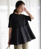 【アンフィーロ 自由区/UNFILO】の【VERY掲載】BEAUTY FORM-T コンビティアード Tシャツ ブラック|ID: prp329100004910833 ipo3291000000036899693