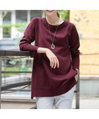 【ティアクラッセ/Tiaclasse】の【安田美沙子さん着用・選べる2type】もちニットチュニック ボートネック:ボルドー|ID: prp329100004914392 ipo3291000000036829811