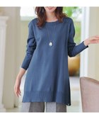 【ティアクラッセ/Tiaclasse】の【安田美沙子さん着用・選べる2type】もちニットチュニック ボートネック:ブルー|ID: prp329100004914392 ipo3291000000036829822