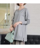 【ティアクラッセ/Tiaclasse】の【安田美沙子さん着用・選べる2type】もちニットチュニック ボートネック:グレー|ID: prp329100004914392 ipo3291000000036829825