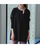 【ティアクラッセ/Tiaclasse】の【安田美沙子さん着用・選べる2type】もちニットチュニック ボートネック:ブラック|ID: prp329100004914392 ipo3291000000036829827